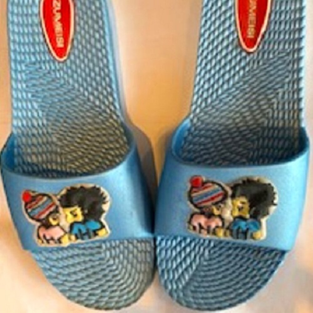 Zumeisi Blue Comfort Slide-On Sandals Slip On Waterproof Shoes Sz:5.5 (36)